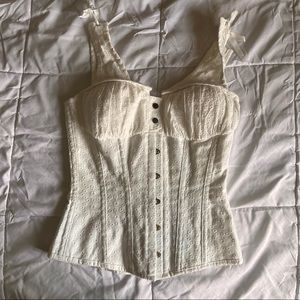 cottagecore overbust corset